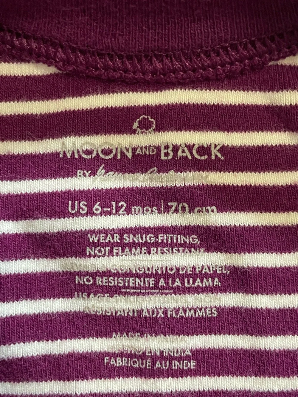 Hanna Andersson Striped Organic Cotton One Piece Sleeper